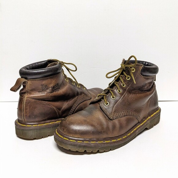 Vintage Dr Martens Boots 939 Ben US Men 9 EU 39 Brown Leather England 90s Y2K - Picture 1 of 10